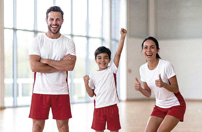 Calções desportivos com uma grande variedade College