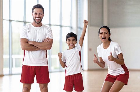 Calções desportivos com uma grande variedade College