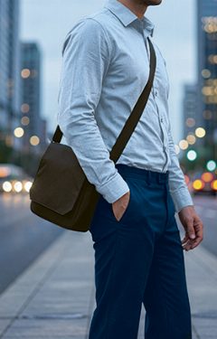 Saco de ombro com desenho rectangular Ractur