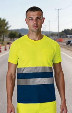 T-shirt bicolor de Alta Visibilidade Wexford