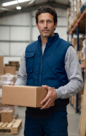 Colete de trabalho acolchoado com costura Worker
