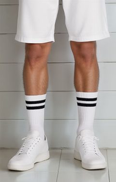 Meias desportivas com duas riscas Yves