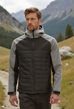 Casaco com capuz softshell acolchoado Bering