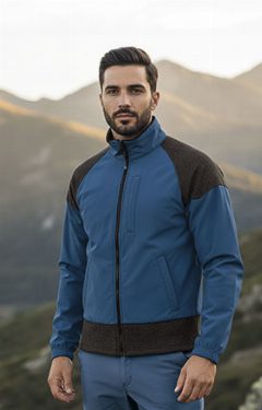 Casaco softshell com reforços e desenho Caledonia