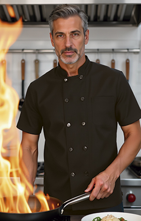 Casaco de chef de manga curta Cayenne