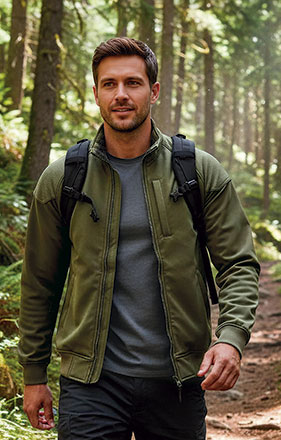 Casaco softshell com reforços bicolor Rough