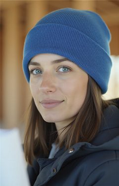 Boné de malha de inverno com bainha Winter