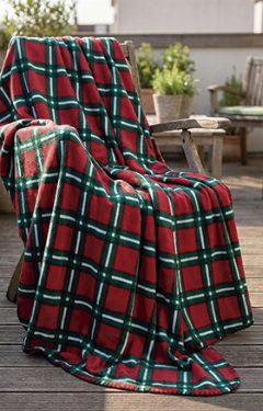 Manta polar con estampado escocês Terrain