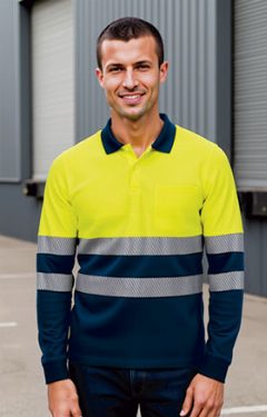 Polo térmico bicolor de Alta Visibilidade Albury