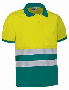 Polo bicolor de Alta Visibilidade com manga Delaware – foto 3