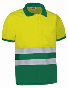 Polo bicolor de Alta Visibilidade com manga Delaware – foto 5