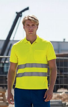 Polo de Alta Visibilidade de manga curta Lexington