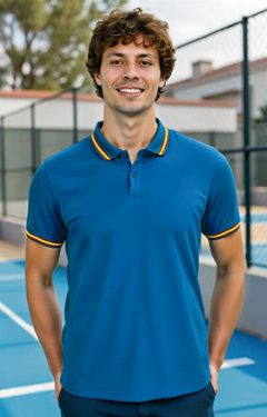 Polo desporto de manga curta e desenho Maastricht