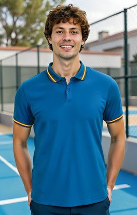 Polo desporto de manga curta e desenho Maastricht