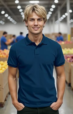 Polo de manga curta com colarinho de velcro Sailer