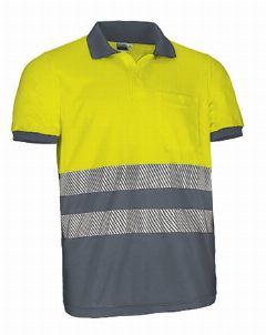 Polo de Alta Visibilidade bicolor de manga Thurso – foto 3