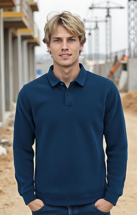 Sweatshirt com gola de polo e cintura Chester