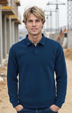 Sweatshirt com gola de polo e cintura Chester