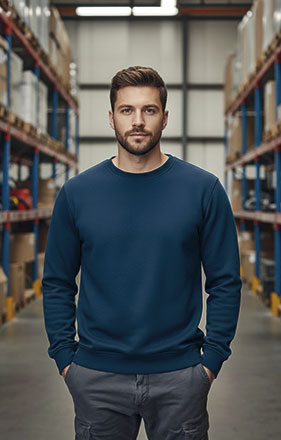Sweatshirt de gola redonda com punhos Enjoy