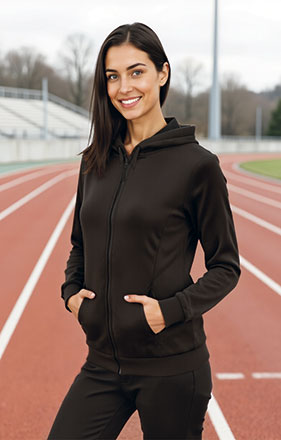 Sweatshirt com capuz e fecho completo Jenny
