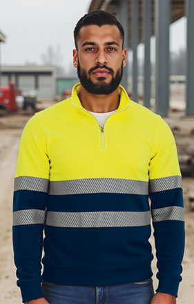 Sweatshirt bicolor de Alta Visibilidade Stirling