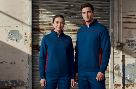 Sweatshirt com meio fecho de correr e desenho Thunder